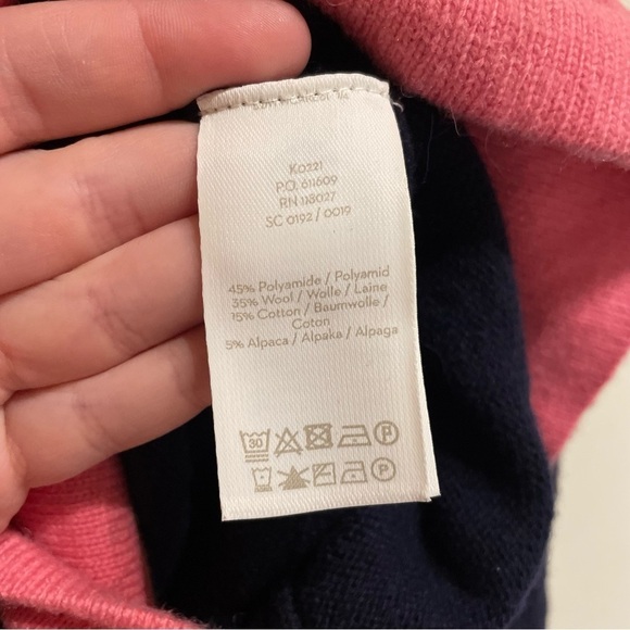 Boden Mara Wool Alpaca Blend Knit Dress Navy & Pink Size 2 - Picture 8 of 8